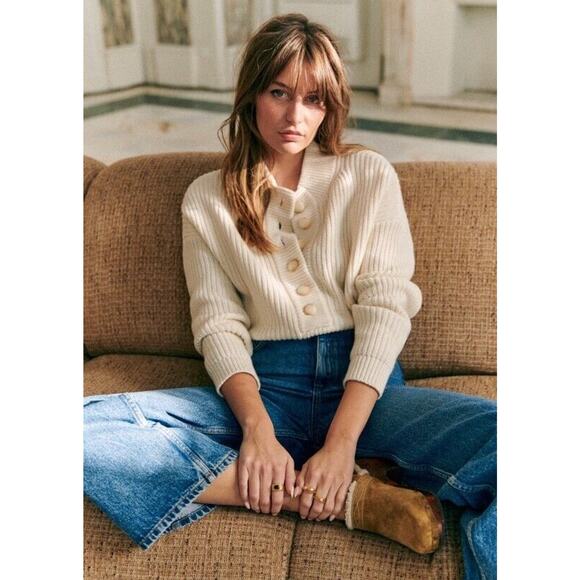 Sezane Ecru Lucas Jumper - Picture 2 of 14